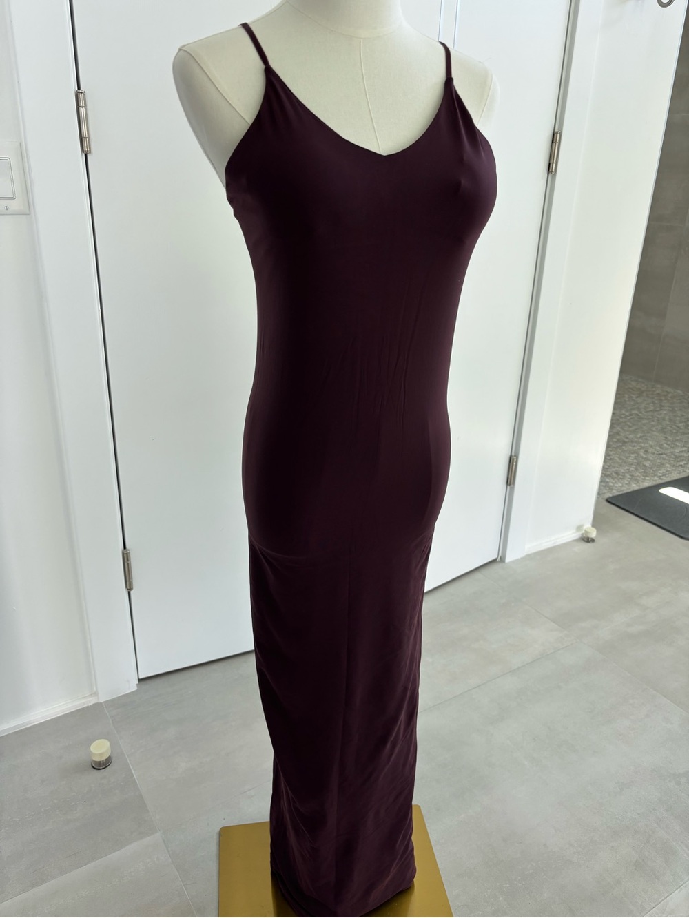 Fabletics Deep Plum Spaghetti-Strap Maxi Dress